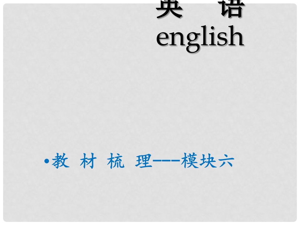 广东省河源市南开实验学校中考英语冲刺复习