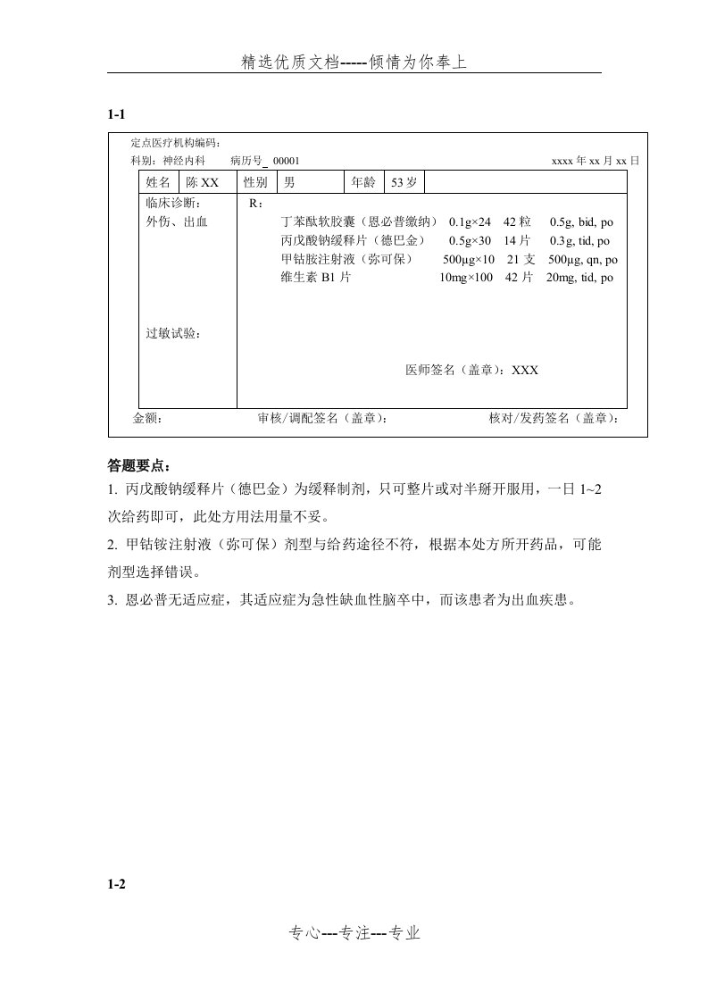 神经内科处方审核(共13页)