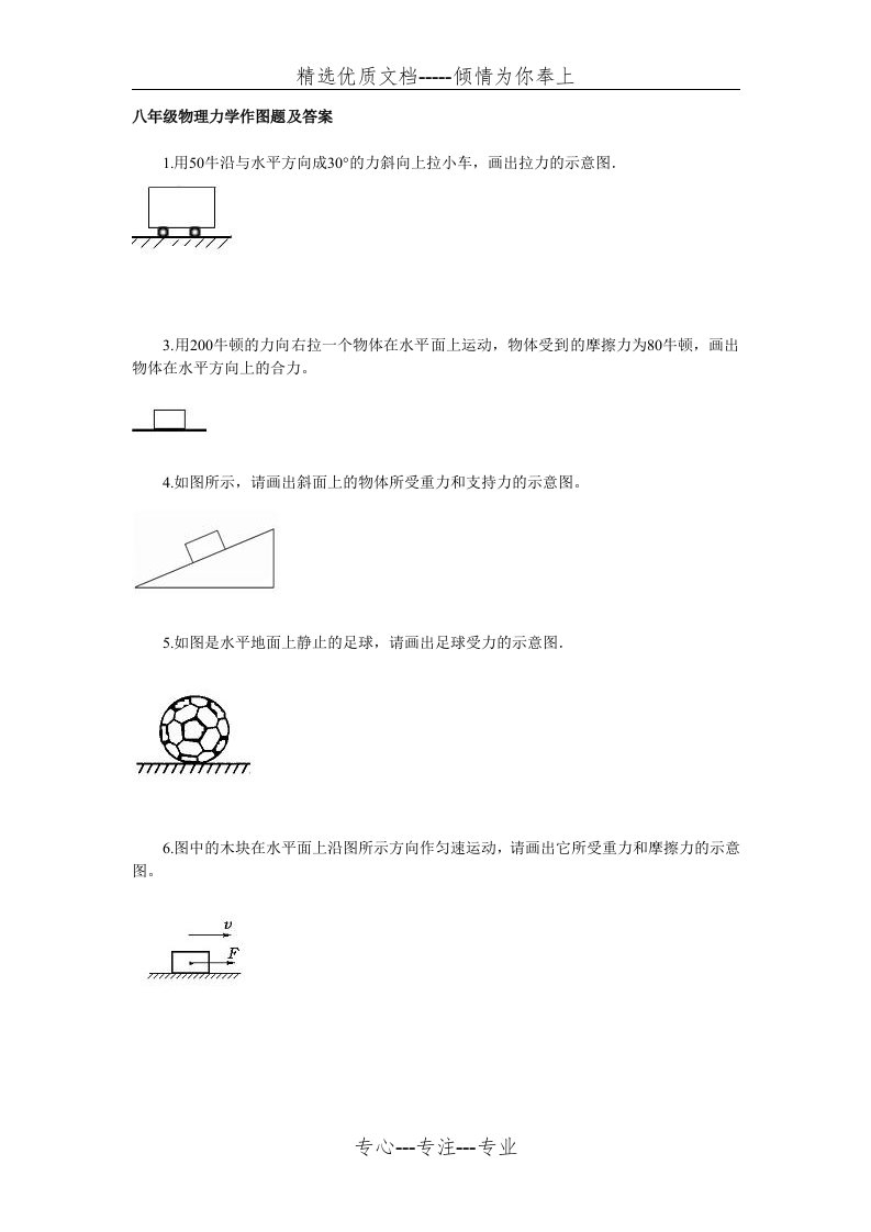 八年级物理力学作图题及答案(共2页)