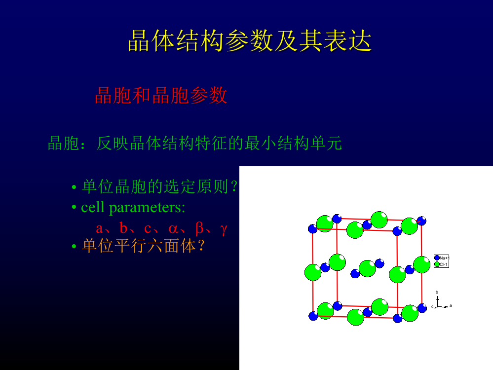 晶体结构及其变化