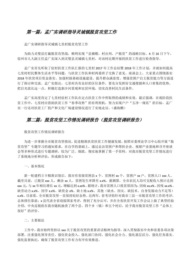 孟广实调研指导灵城镇脱贫攻坚工作[修改版]