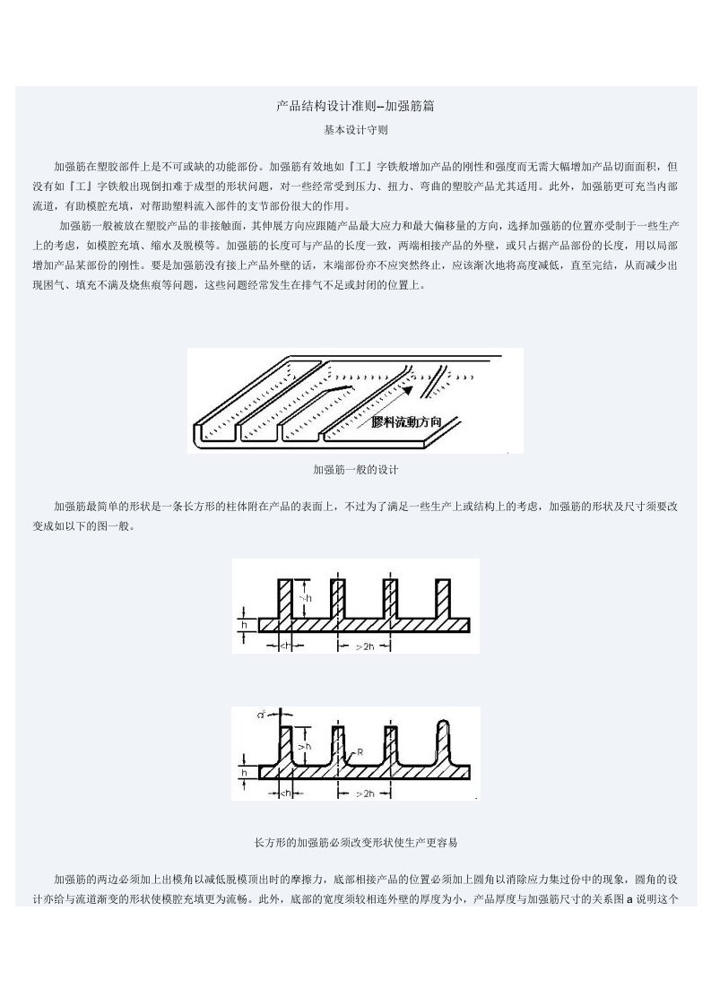 产品结构设计准则-加强筋篇