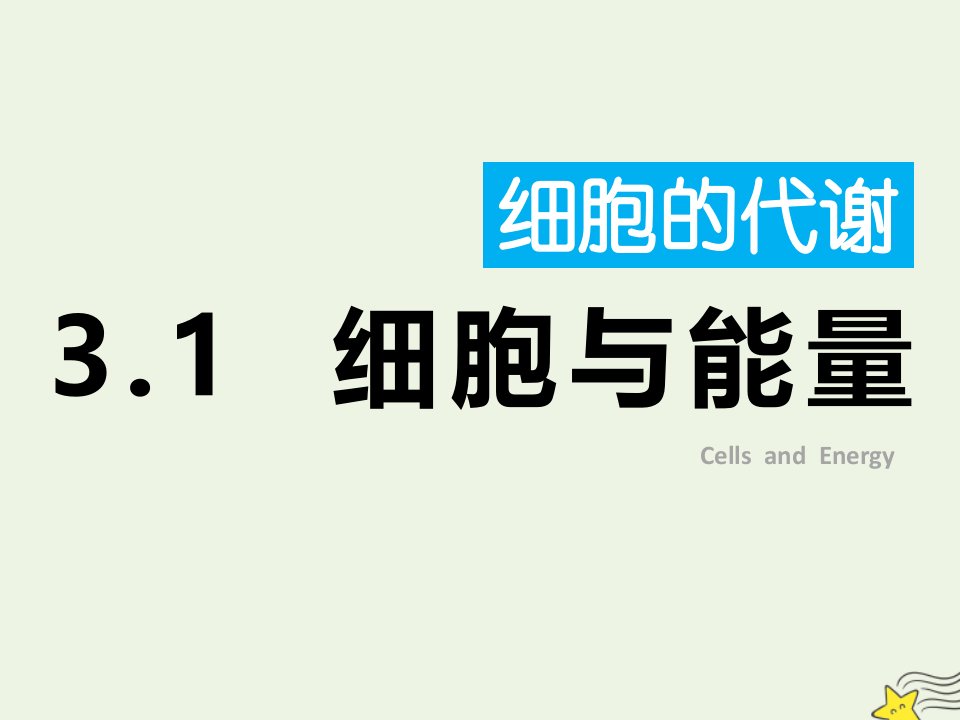 2021_2022学年高中生物第三章细胞的代谢第一节细胞与能量课件4浙科版必修1