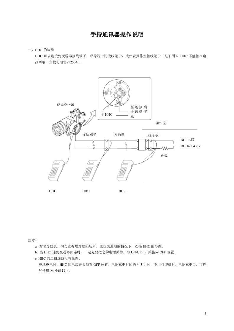 富士HART手持通讯器操作说明