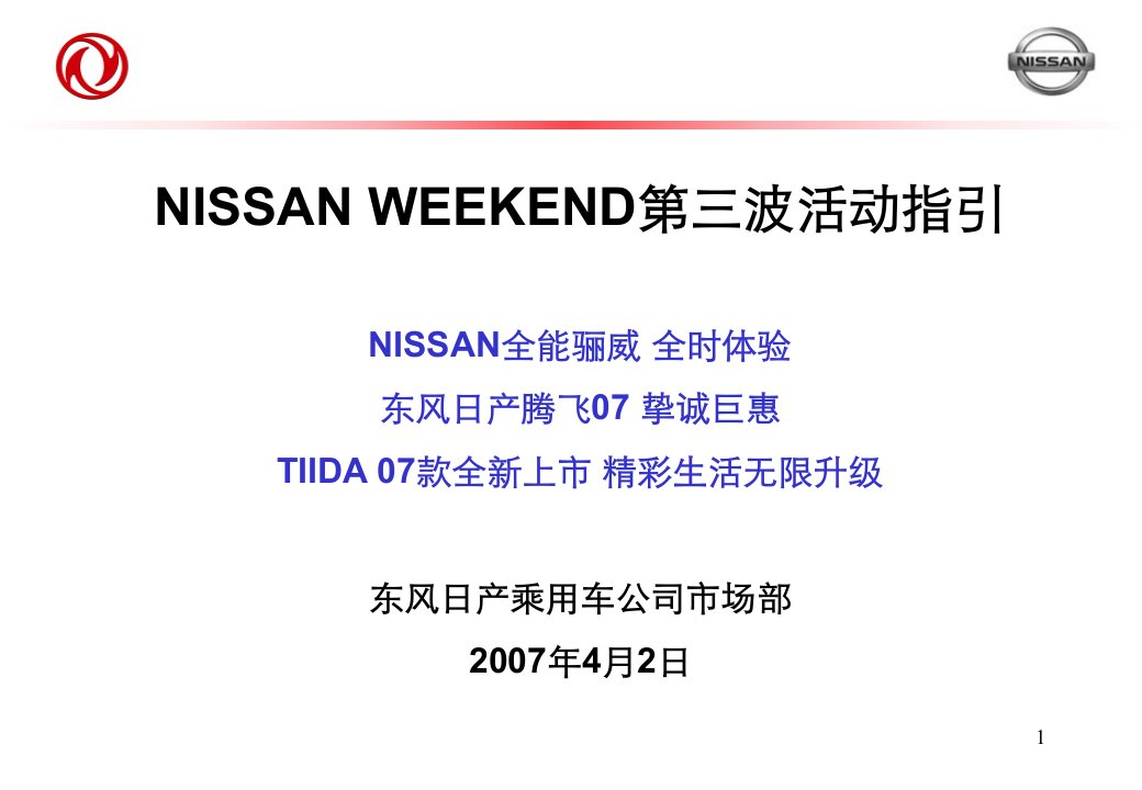 东风日产骊威汽车第三波活动指引手册