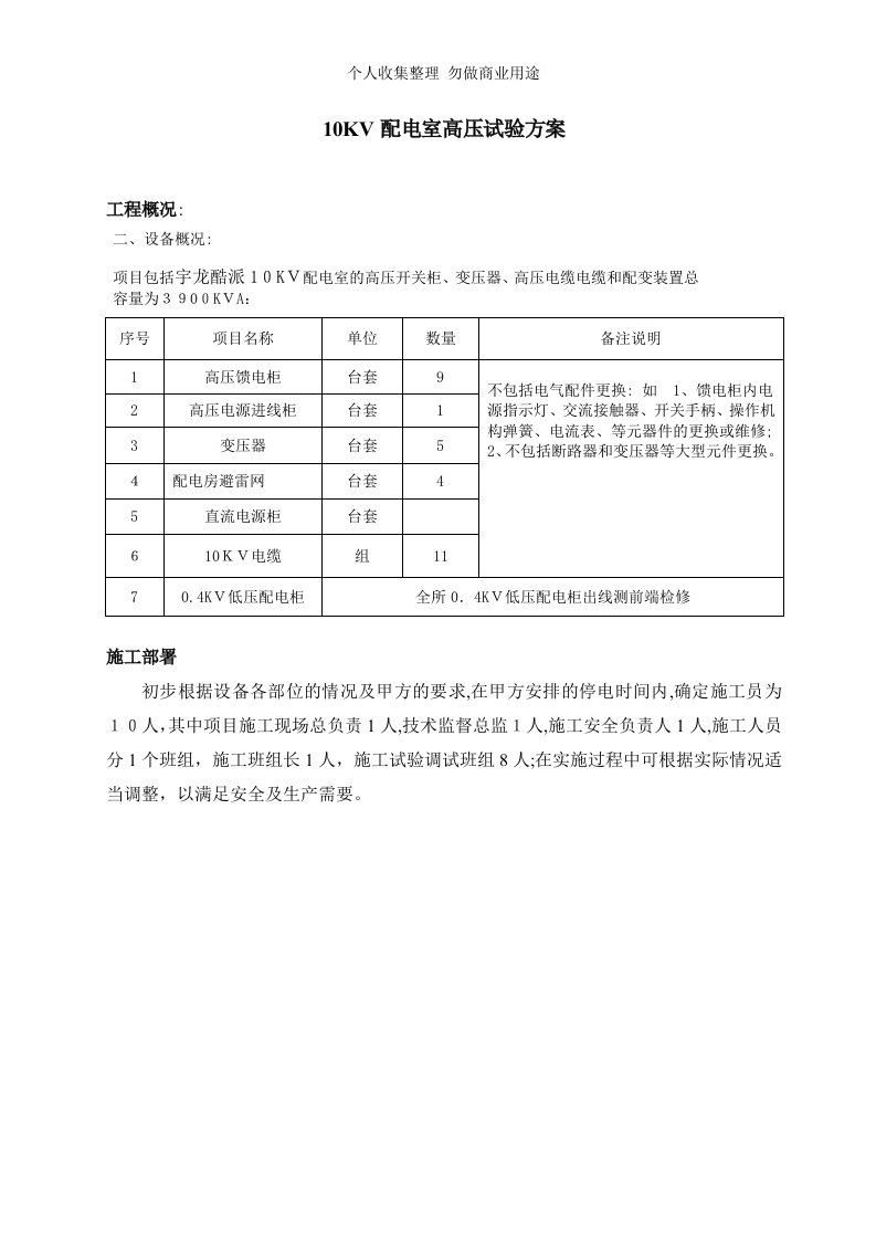 高压电气预防性试验具体技术方案