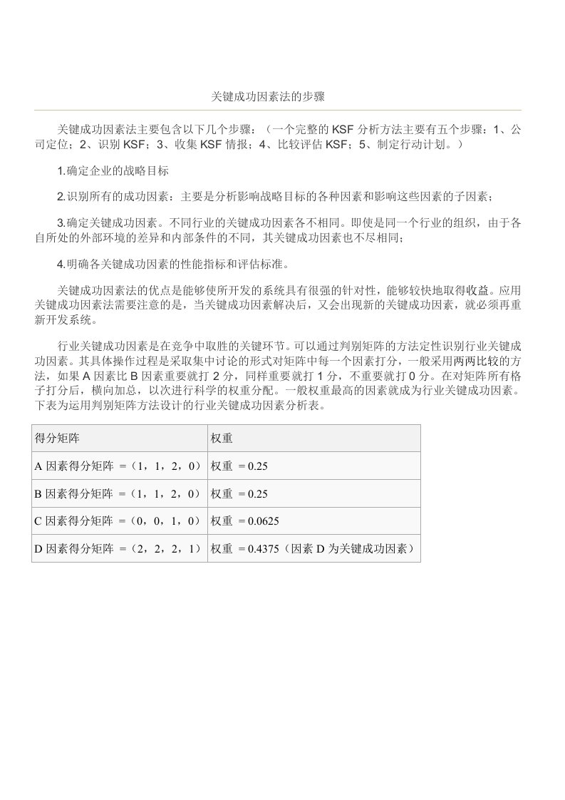 中国白酒行业成功关键因素分析