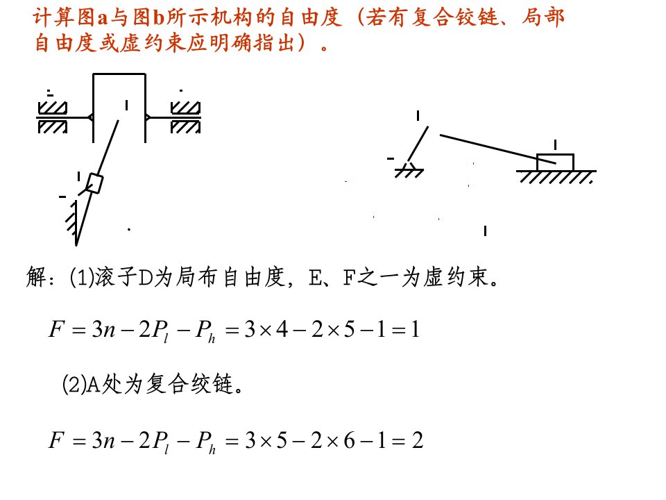 机械原理习题课ppt课件