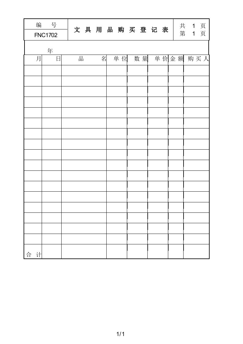 企业常用管理表格大全567