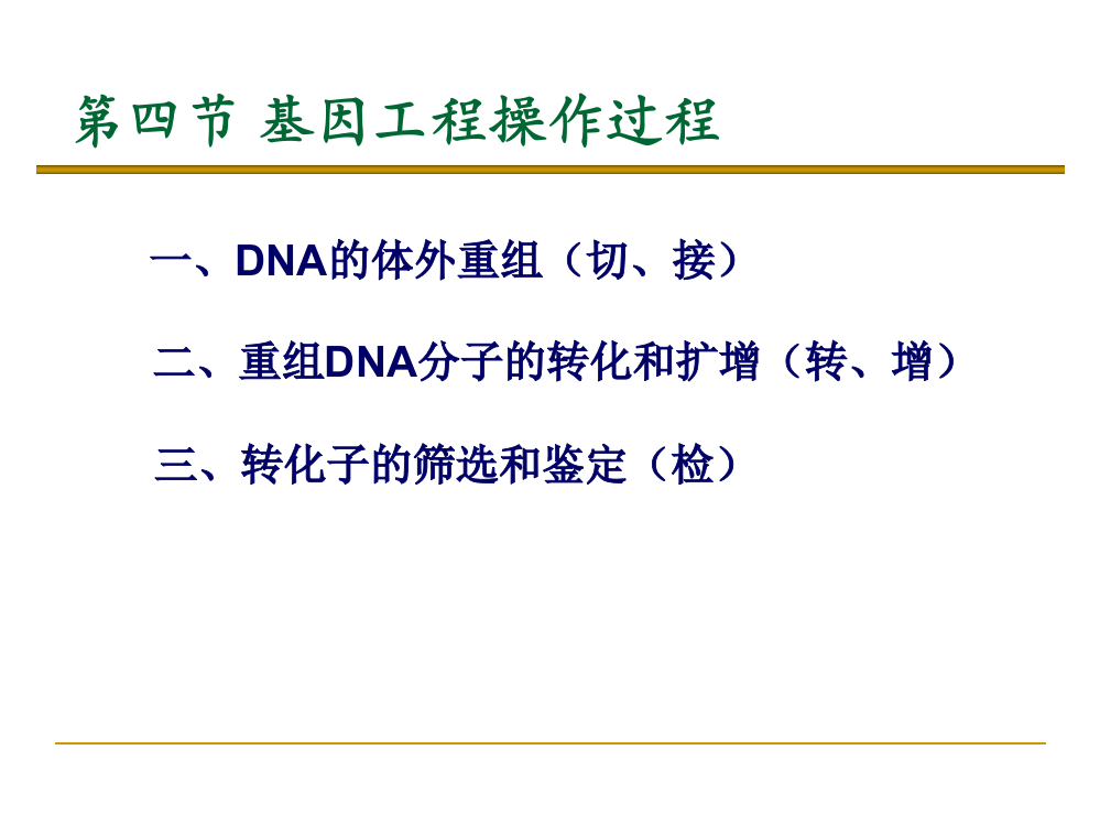 基因工程操作过程