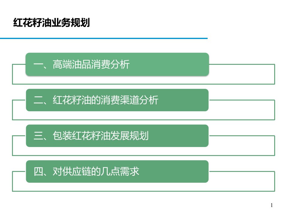 中粮红花籽油业务规划