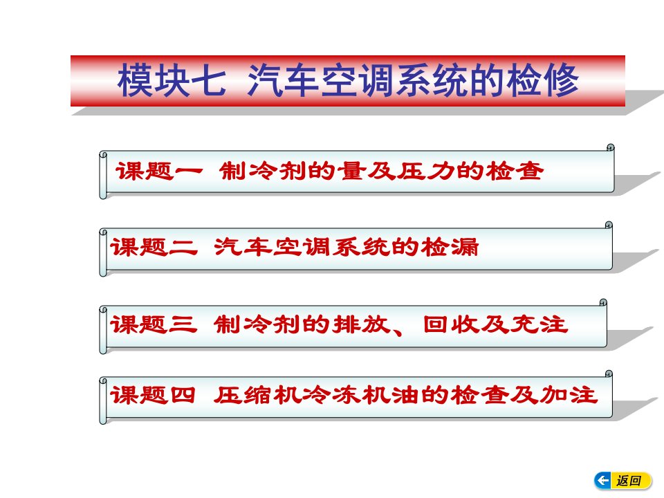 汽车空调系统的检修课件