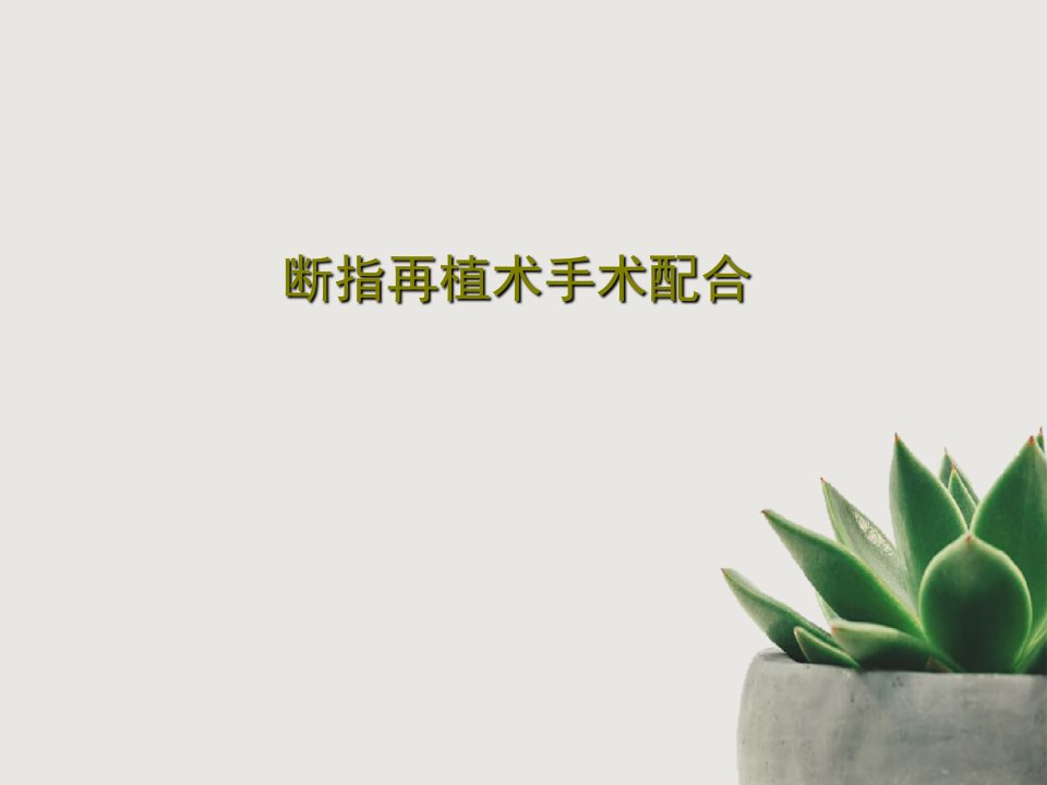 断指再植术手术配合PPT文档共28页