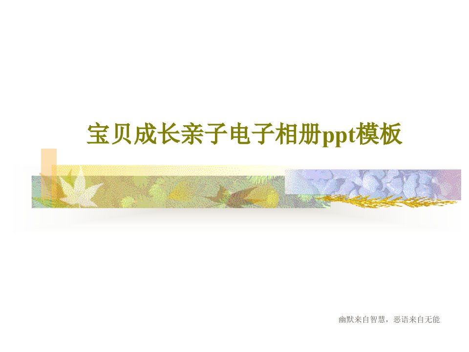 宝贝成长亲子电子相册ppt模板PPT文档共22页