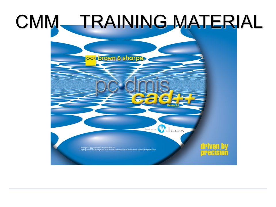 CMMTRAININGMATERIAL三坐标培训资料