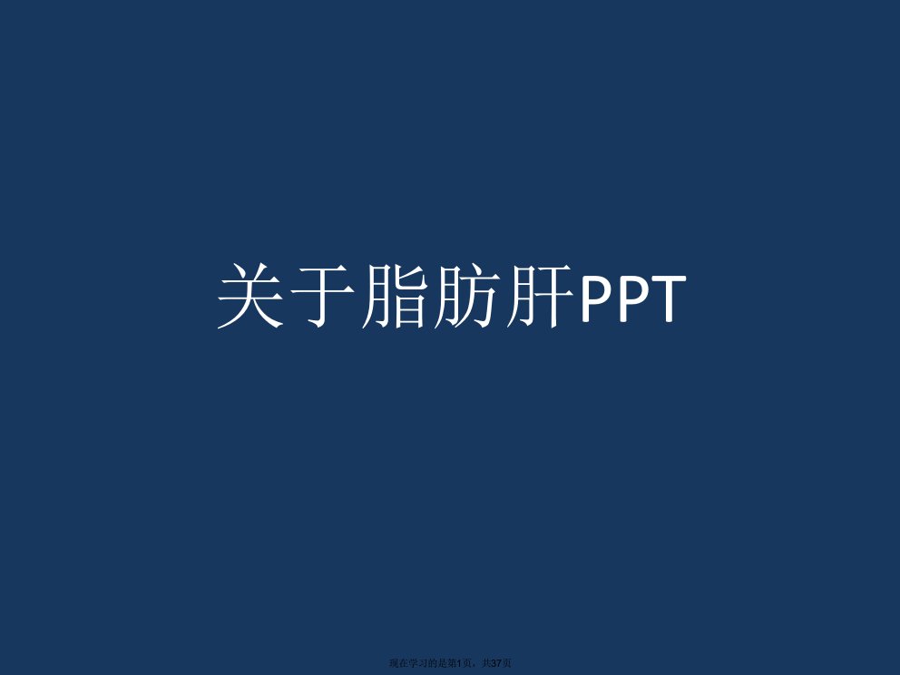 脂肪肝PPT课件