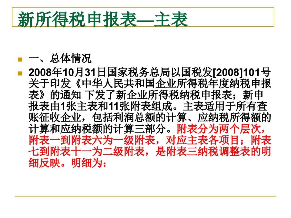 扬州市国瑞税务师事务所承办新所得税申报表主表