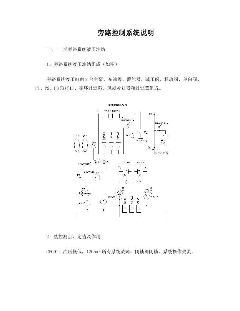 旁路控制系统说明