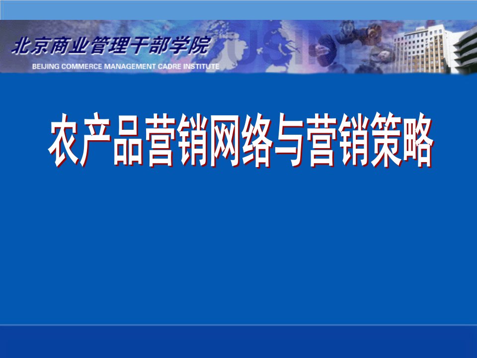 推荐-农产品营销网络与营销策略