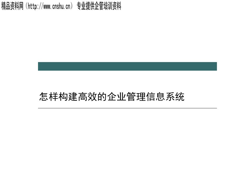 如何构建高效的企业管理信息系统(2)