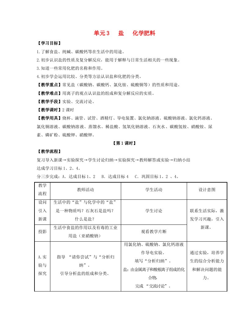 九年级化学下册