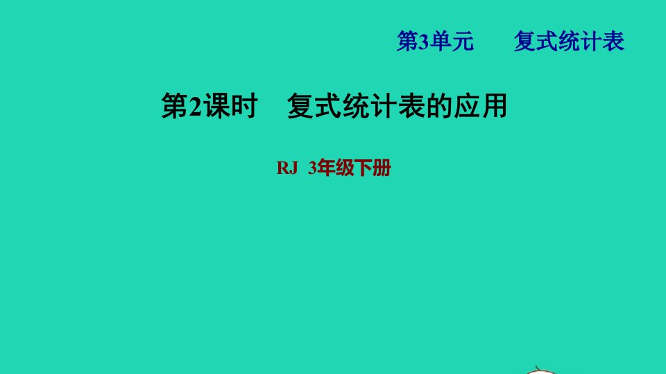 2022三年级数学下册第3单元复式统计表习题课件2新人教版