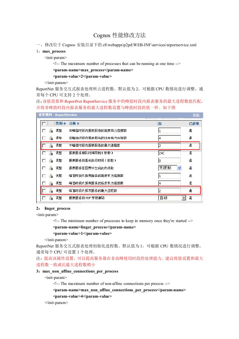 Cognos性能优化修改方法1