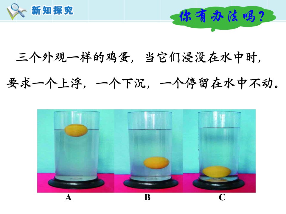 浙教版科学八年级上1.3水的浮力第三课时最终ppt课件