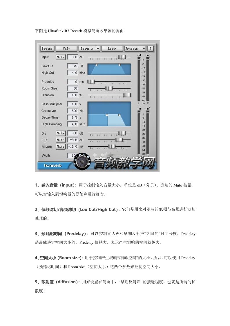 Reverb模拟混响效果器