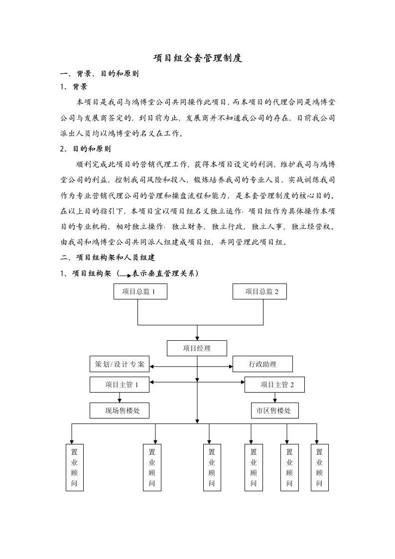 项目组全套管理制度