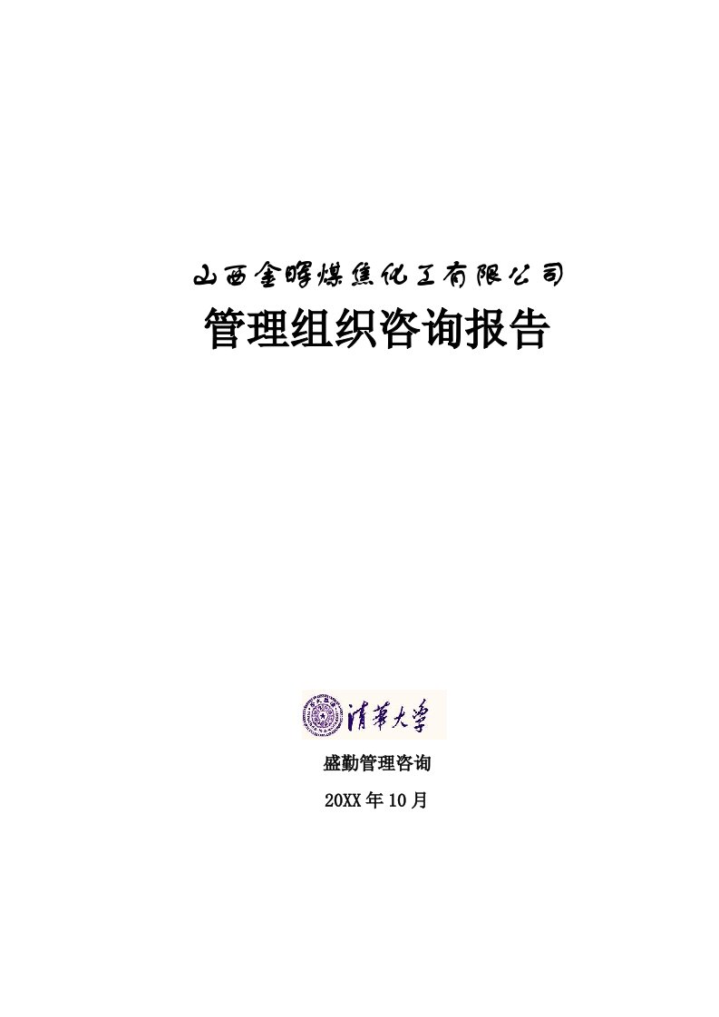 能源化工-山西金晖煤焦化工有限公司管理提升项目全案