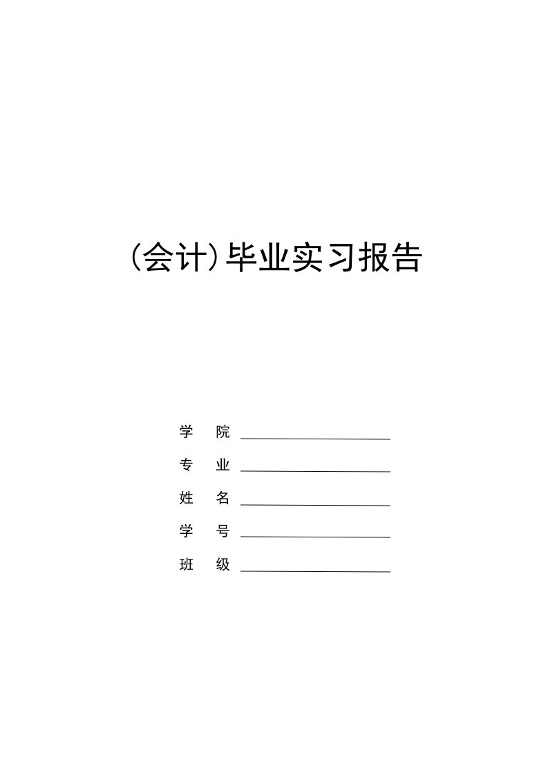 会计综合实习报告