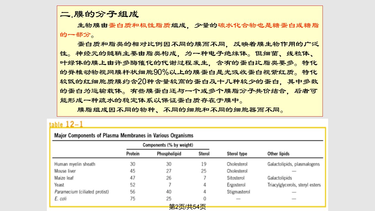 脂质与生物膜2