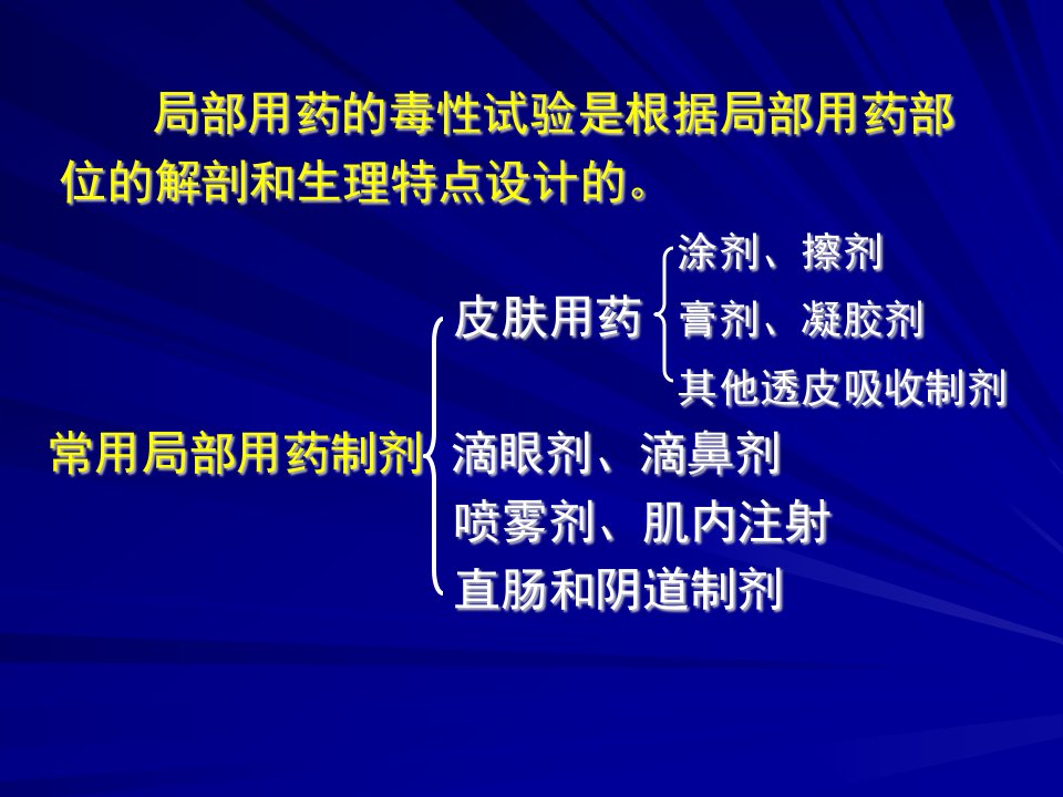 第十九章局部用药的毒性研究