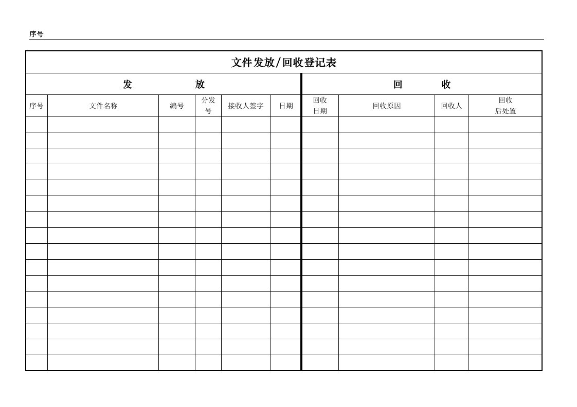 08文件发放回收登记表