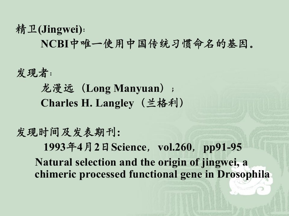 一个基因起源的故事