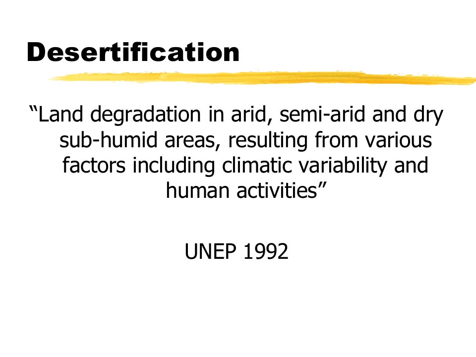 Desertification