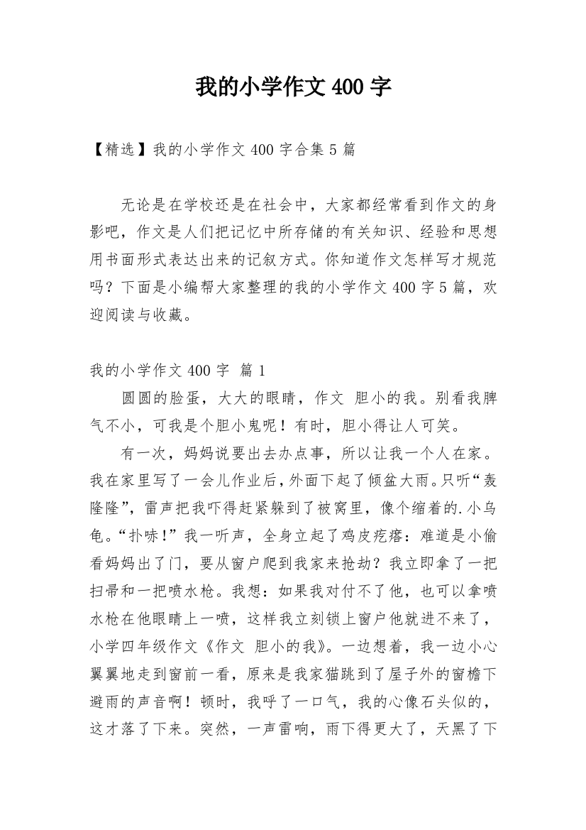 我的小学作文400字_25