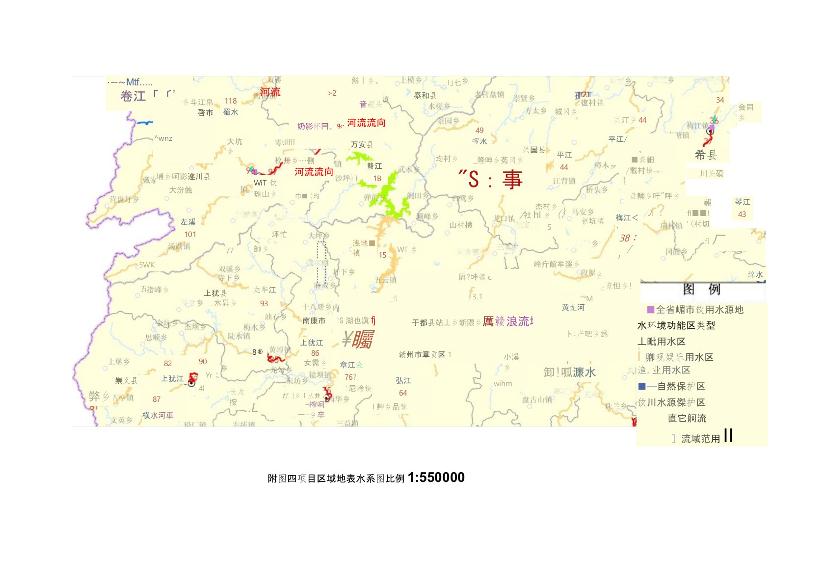 江西省水系图-赣江-江西的水系