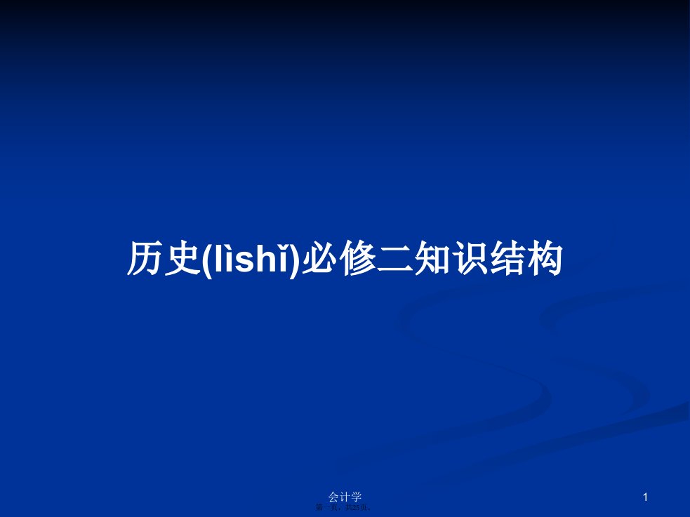 历史必修二知识结构学习教案