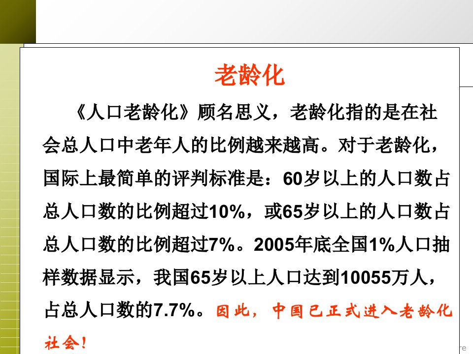 老年公寓讲师课件教学文案