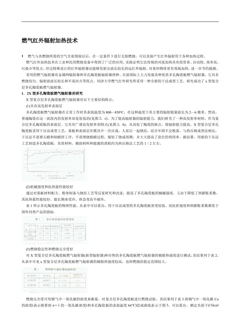 【管理精品】燃气红外辐射加热技术