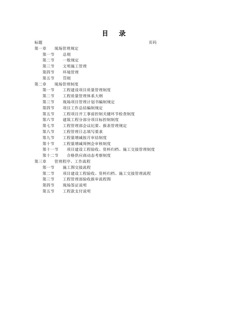 精选某房地产公司现场管理规定