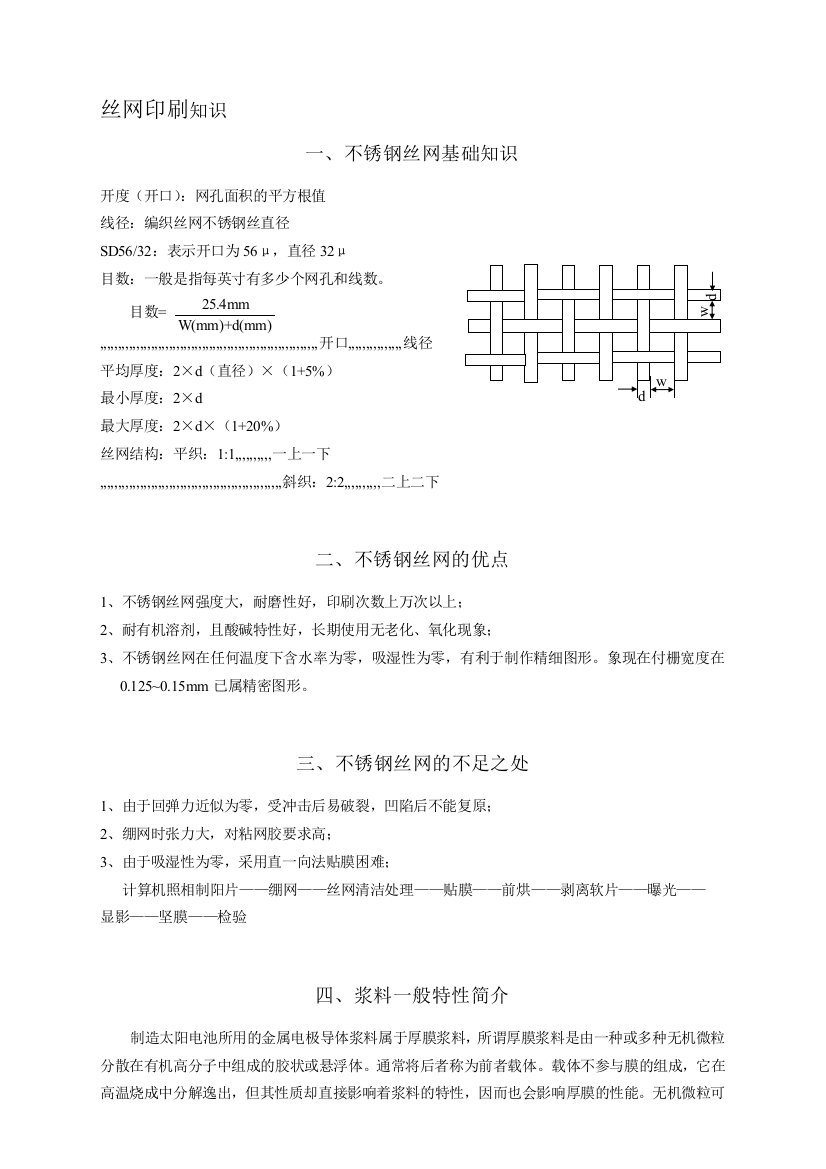 丝网印刷的常识点