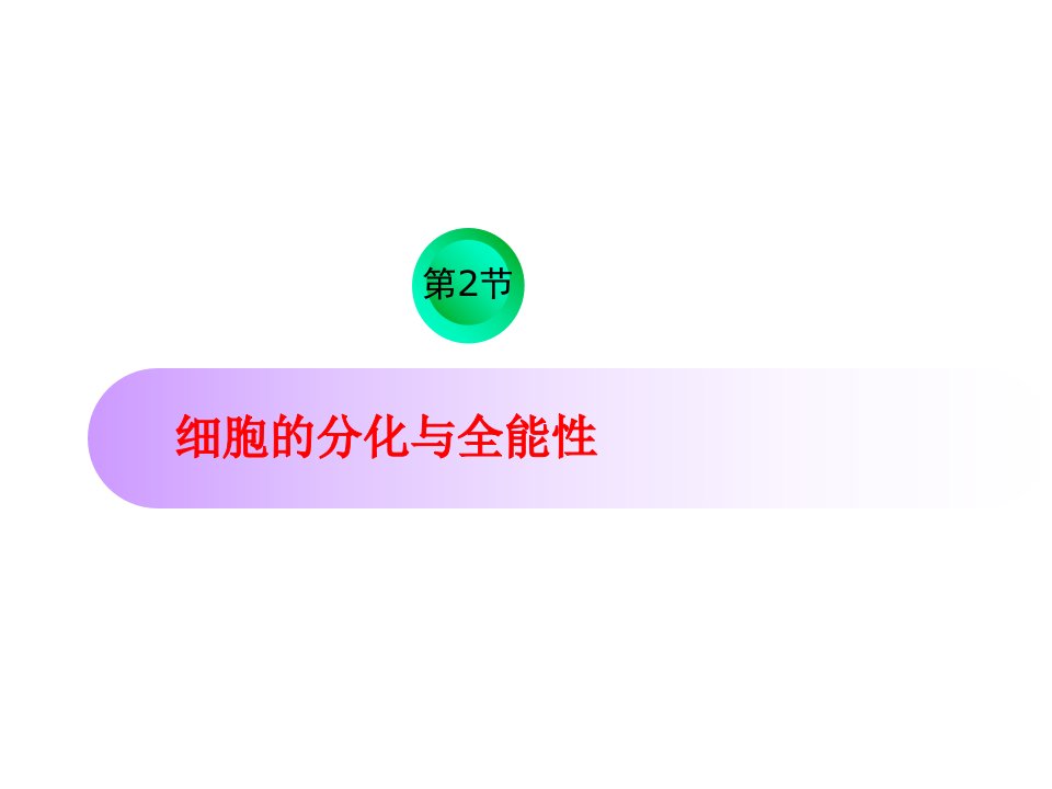 生物必修一第一轮复习：细胞的分化、衰老、凋亡课件