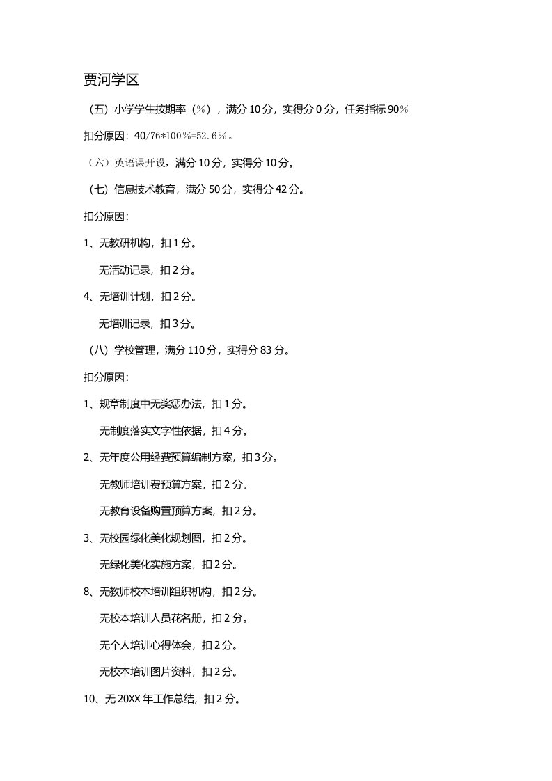 绩效管理表格-学校目标责任书量化考核表