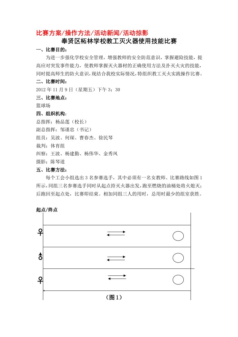 教工灭火器使用技能比赛