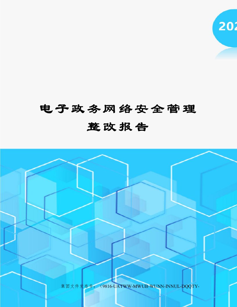 电子政务网络安全管理整改报告