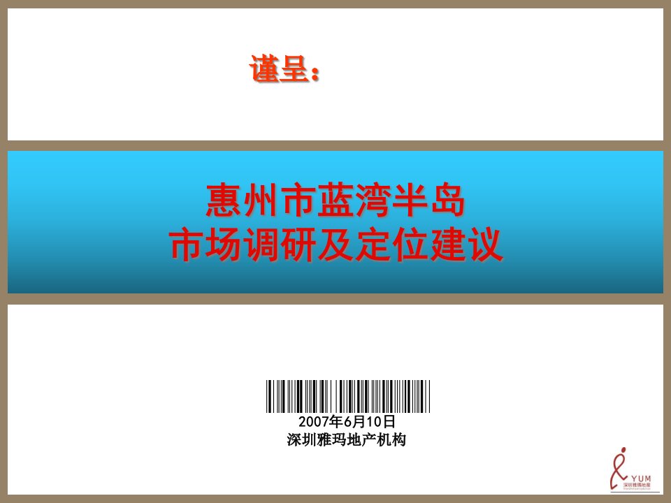 [精选]惠州市蓝湾半岛项目市场调研及定位建议