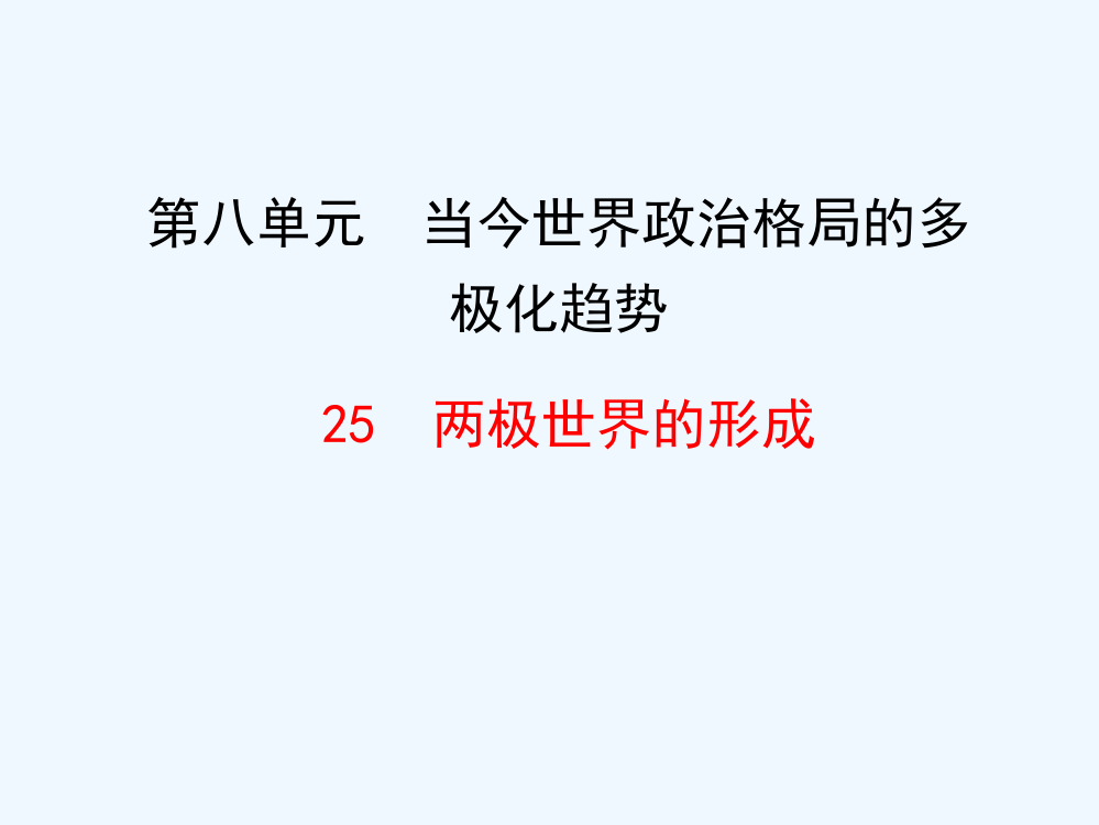 历史必修1人教新课标第8单元第25课同步课件：29张